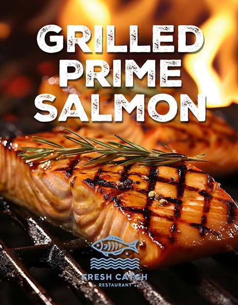 Grilled Salmon Food Beverage Trade Sell Sheet CPG Agency